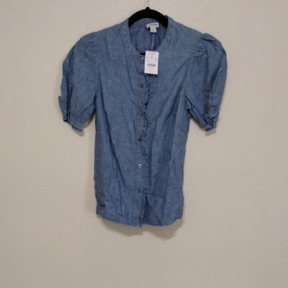 J. Crew Tops - J. Crew Blue Button Down Shirt